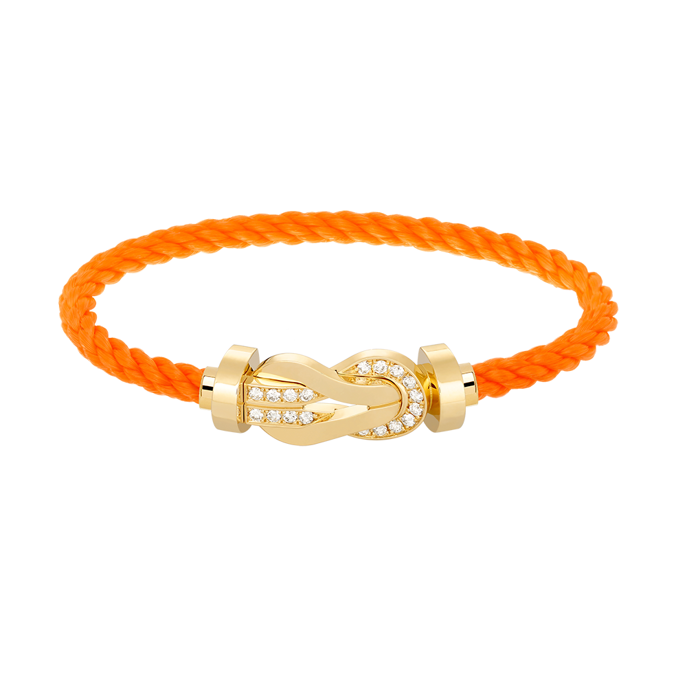 [moco jewelrys]CHANCE LARGE 8 FIGURE BUCKLE HALF DIAMOND BRACELET GOLD