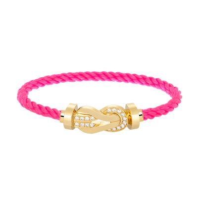 [moco jewelrys]CHANCE LARGE 8 FIGURE BUCKLE HALF DIAMOND BRACELET GOLD