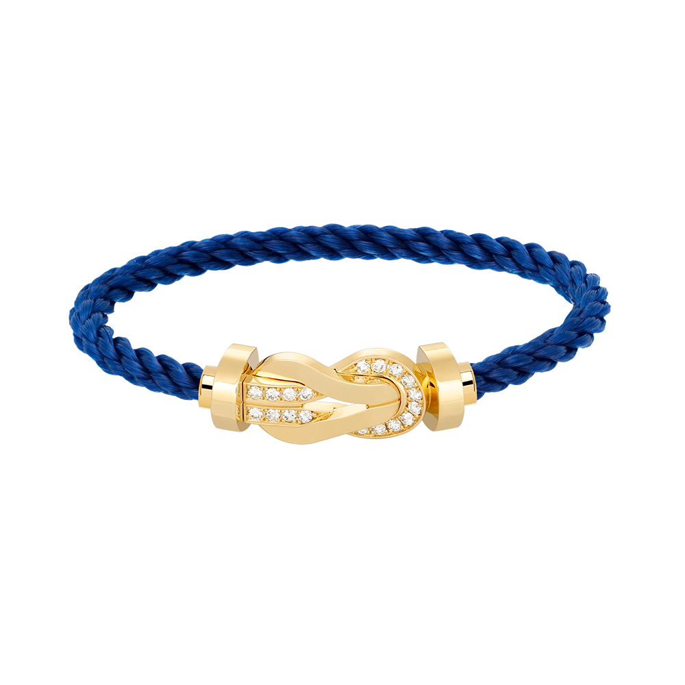 [moco jewelrys]CHANCE LARGE 8 FIGURE BUCKLE HALF DIAMOND BRACELET GOLD