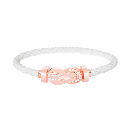 [moco jewelrys]CHANCE LARGE 8 FIGURE BUCKLE HALF DIAMOND BRACELET ROSE GOLD