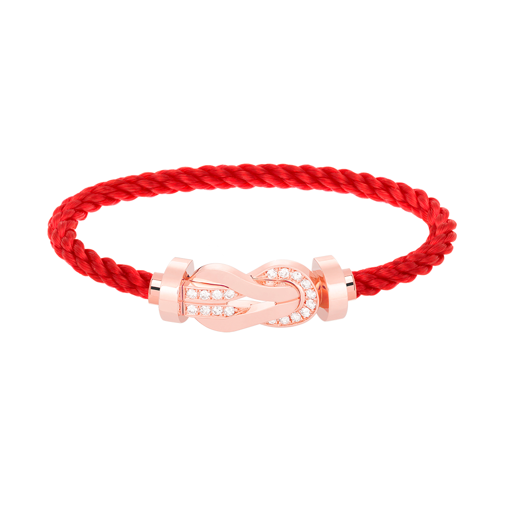 [moco jewelrys]CHANCE LARGE 8 FIGURE BUCKLE HALF DIAMOND BRACELET ROSE GOLD