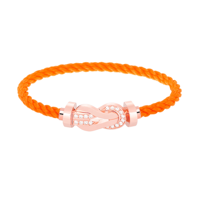 [moco jewelrys]CHANCE LARGE 8 FIGURE BUCKLE HALF DIAMOND BRACELET ROSE GOLD