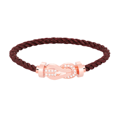 [moco jewelrys]CHANCE LARGE 8 FIGURE BUCKLE HALF DIAMOND BRACELET ROSE GOLD