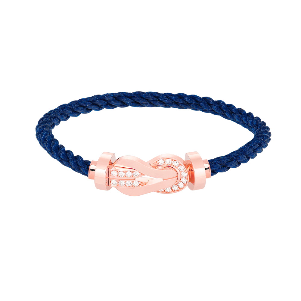 [moco jewelrys]CHANCE LARGE 8 FIGURE BUCKLE HALF DIAMOND BRACELET ROSE GOLD