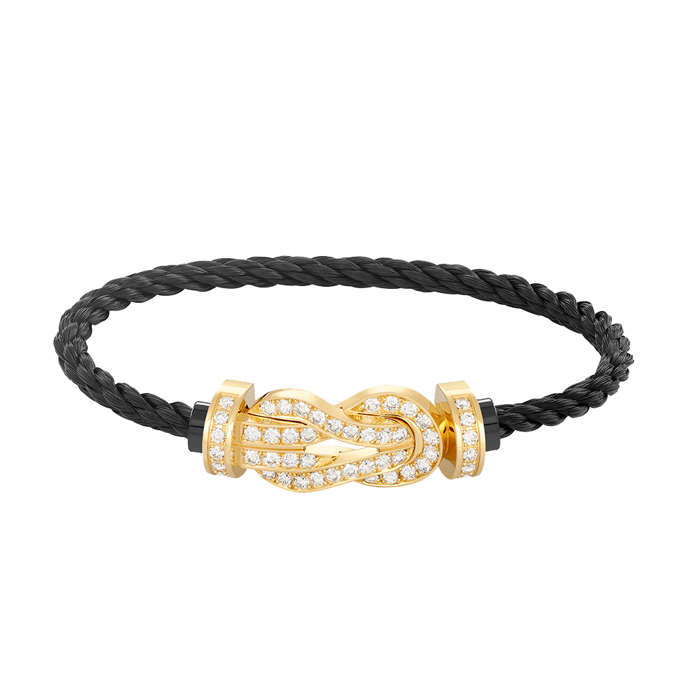 [moco jewelrys]CHANCE LARGE 8 FIGURE BUCKLE FULLDIAMOND BRACELET GOLD