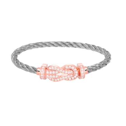 [moco jewelrys]CHANCE LARGE 8 FIGURE BUCKLE FULL DIAMOND BRACELET ROSE GOLD