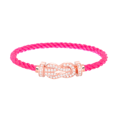 [moco jewelrys]CHANCE LARGE 8 FIGURE BUCKLE FULL DIAMOND BRACELET ROSE GOLD