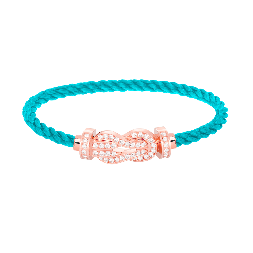 [moco jewelrys]CHANCE LARGE 8 FIGURE BUCKLE FULL DIAMOND BRACELET ROSE GOLD