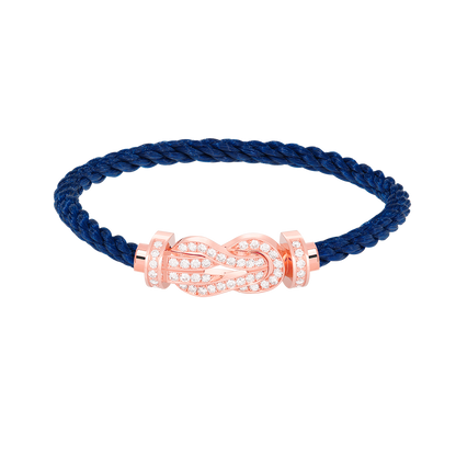 [moco jewelrys]CHANCE LARGE 8 FIGURE BUCKLE FULL DIAMOND BRACELET ROSE GOLD