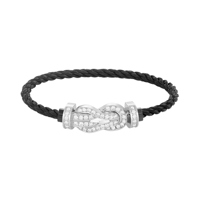 [moco jewelrys]CHANCE LARGE 8 FIGURE BUCKLE FULL DIAMOND BRACELET SILVER