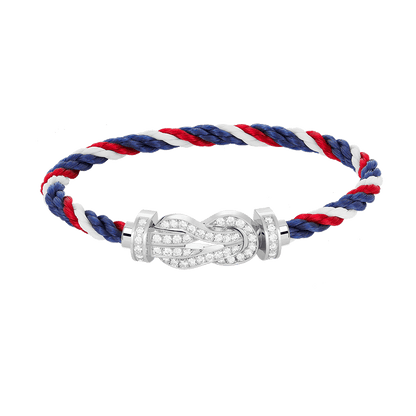[moco jewelrys]CHANCE LARGE 8 FIGURE BUCKLE FULL DIAMOND BRACELET SILVER