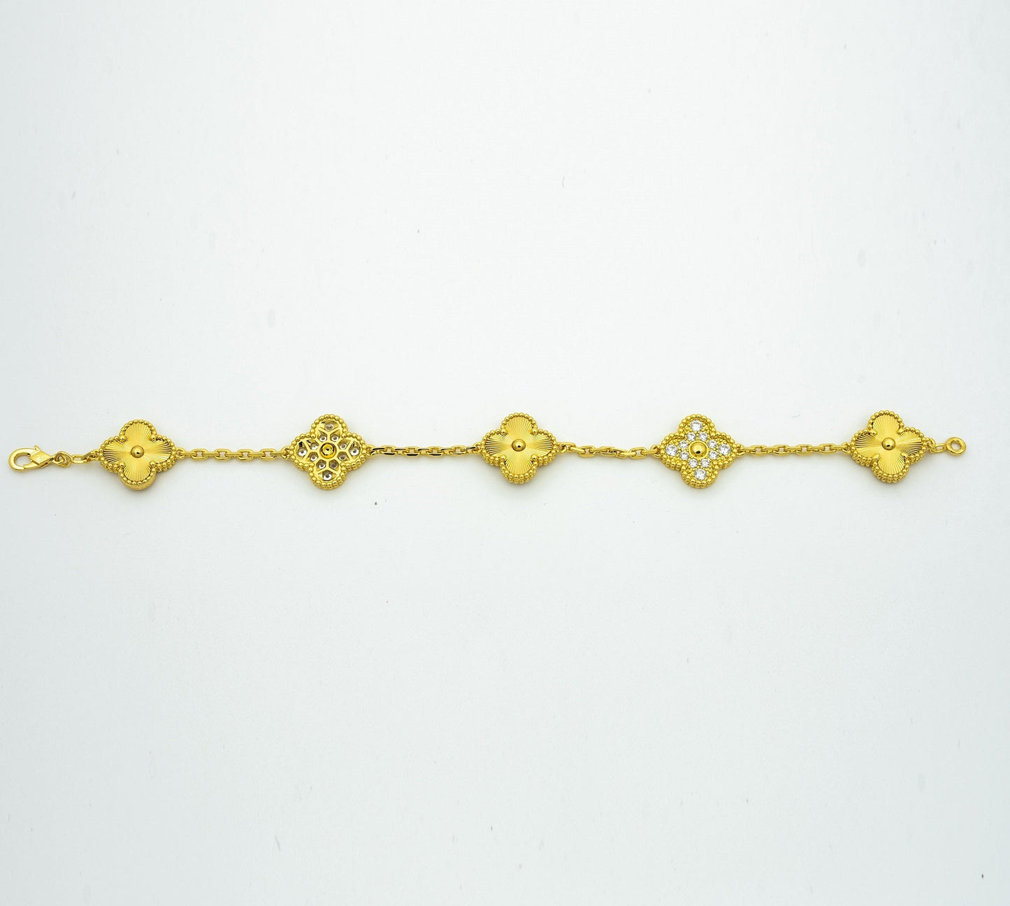[Moco jewelrys] CLOVER 5 MOTIF LASER BRACELET COLLECTION