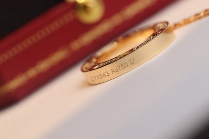 [moco jewelrys]LOVE NECKLACE ADJUSTABLE ROSE GOLD