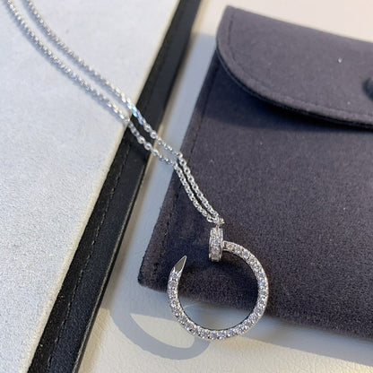 [moco jewelrys]JUSTE NECKLACE SILVER DIAMONDS
