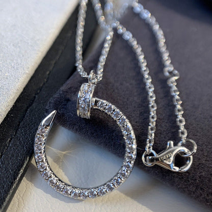 [moco jewelrys]JUSTE NECKLACE SILVER DIAMONDS