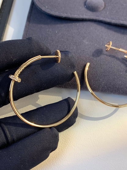 [moco jewelrys]JUSTE EARRINGS GOLD DIAMONDS 1.8MM
