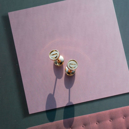 [moco jewelrys]LOVE EARRINGS PINK GOLD 10MM