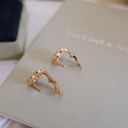 [moco jewelrys]LUCKY PINK GOLD WHITE MOP EARRINGS