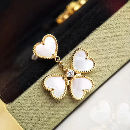 [moco jewelrys]CLOVER SWEET WHITE MOP EARRINGS