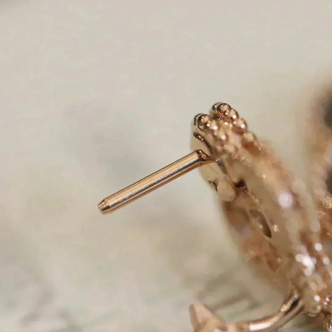 [moco jewelrys]CLOVER MEDIUM 1 MOTIFS FUll DIAMOND EARRINGS