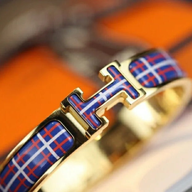[moco jewelrys]H TARTAN BRACELET 12MM