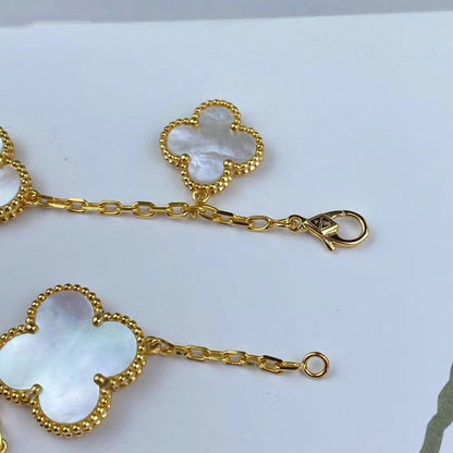 [moco jewelrys]MAGIC CLOVER MOP GOLD BRACELET 5 MOTIFS