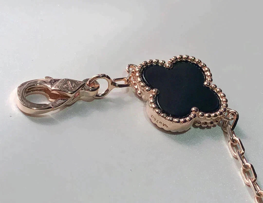 [Moco jewelrys]CLOVER 5 MOTIFS MULTICOLOR BRACELET