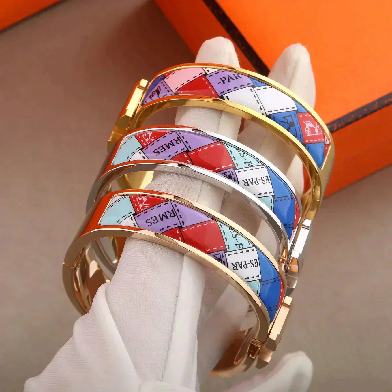 [moco jewelrys]H BRACELET DOTTED BORDER 12MM