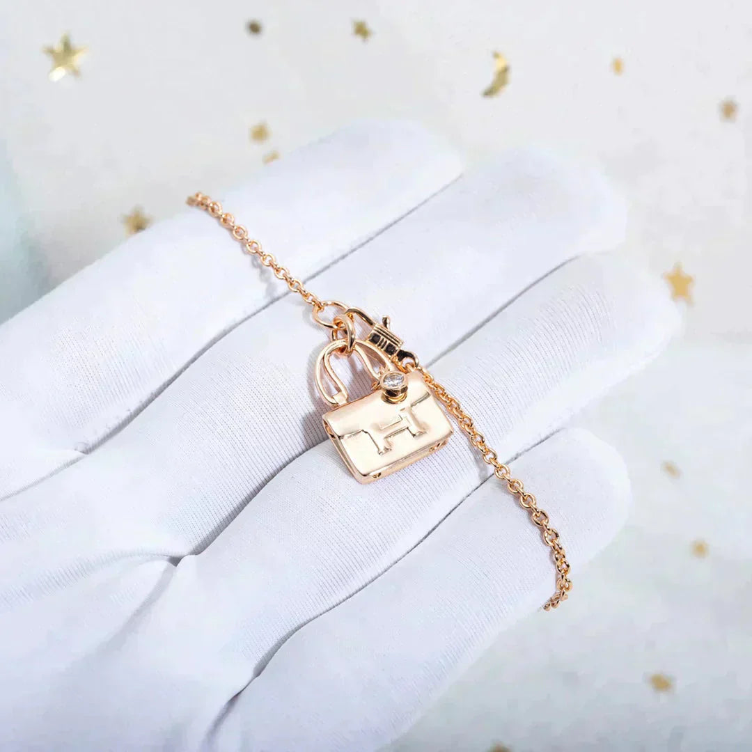 [moco jewelrys]AMULETTE PEDANT ROSE GOLD NECKLACE