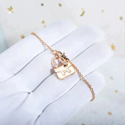 [moco jewelrys]AMULETTE PEDANT ROSE GOLD NECKLACE