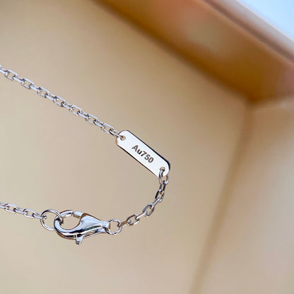 [moco jewelrys]CLOVER DIAMOND NECKLACE SILVER