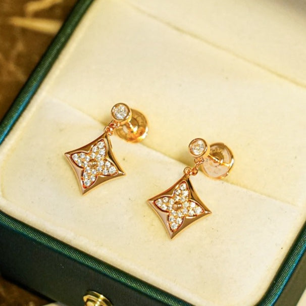 [moco jewelrys]STAR DIAMONDS EARRINGS GOLD