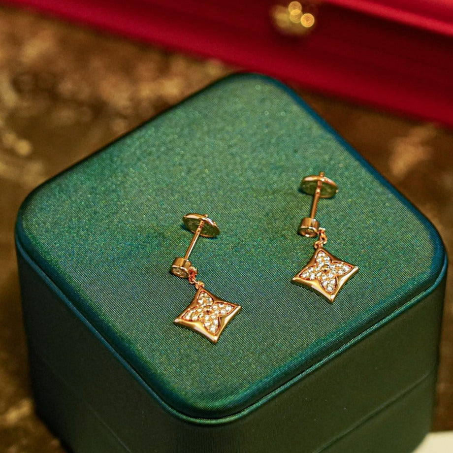 [moco jewelrys]STAR DIAMONDS EARRINGS GOLD