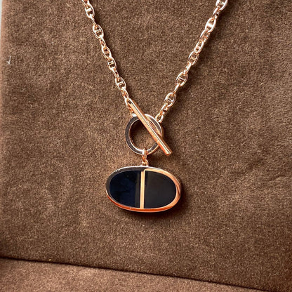 [moco jewelrys]CHAINE VERSO BLACK CERAMIC NECKLACE