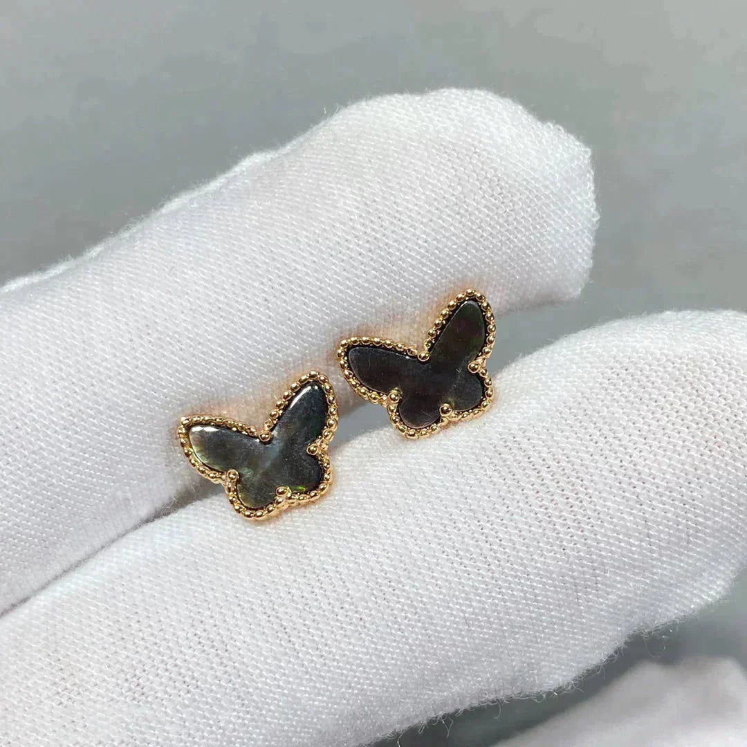 [moco jewelrys]BUTTERFLY DARK MOP  EARRINGS