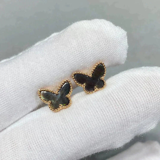 [moco jewelrys]BUTTERFLY DARK MOP  EARRINGS