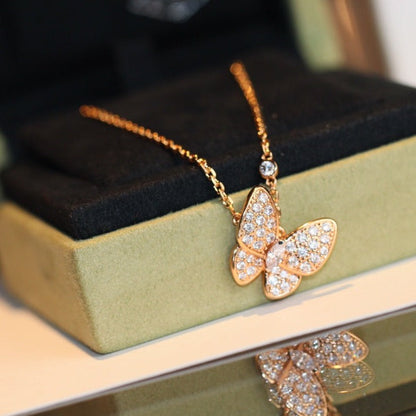 [moco jewelrys]BUTTERFLY DIAMOND NECKLACE