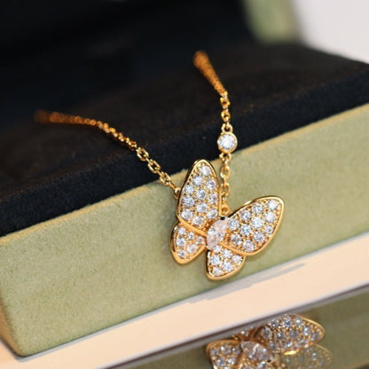 [moco jewelrys]BUTTERFLY DIAMOND NECKLACE