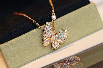 [moco jewelrys]BUTTERFLY DIAMOND NECKLACE