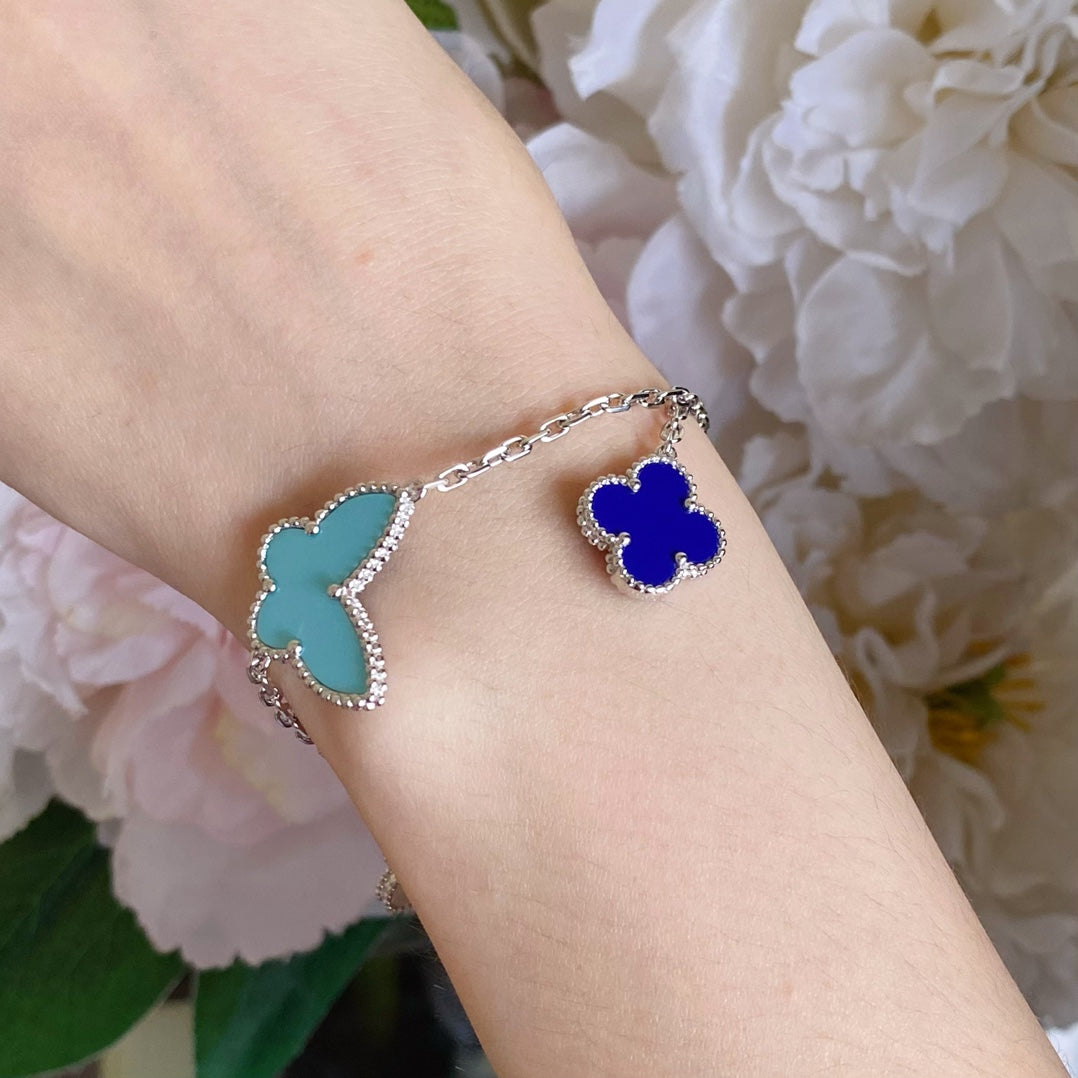 [moco jewelrys]LUCKY SPRING SILVER BRACELET 4 MOTIF