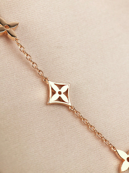[moco jewelrys]STAR AND SUN 7 MOTIFS GOLD BRACELET