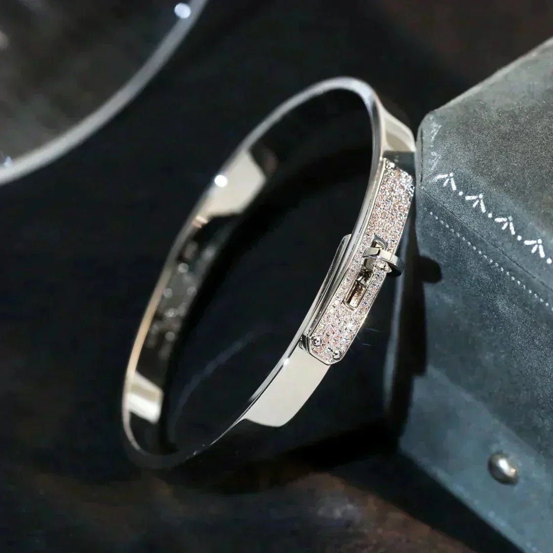 [moco jewelrys]KELLY SILVER DIAMOND BRACELET