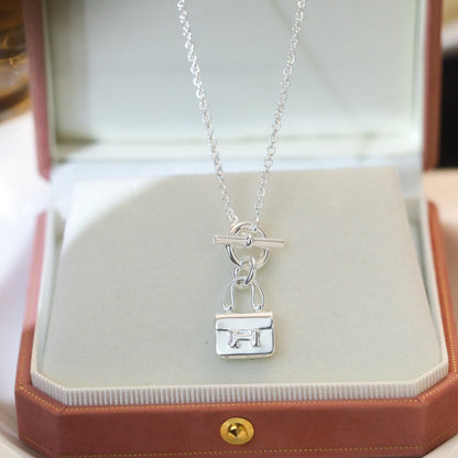 [moco jewelrys]POP H PEDANT SILVER NECKLACE
