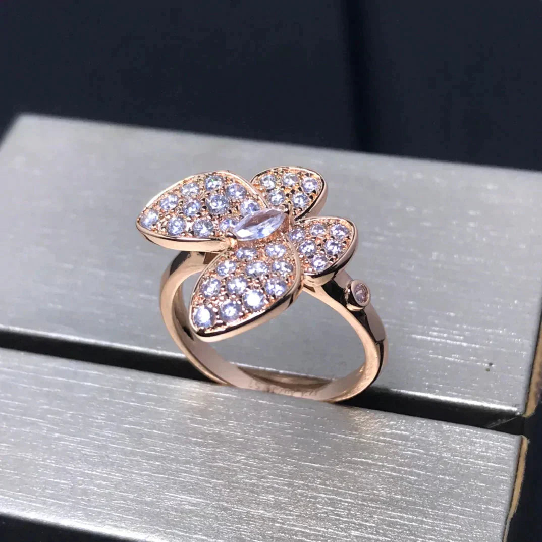 [moco jewelrys]BUTTERFLY PINK GOLD DIAMOND RING
