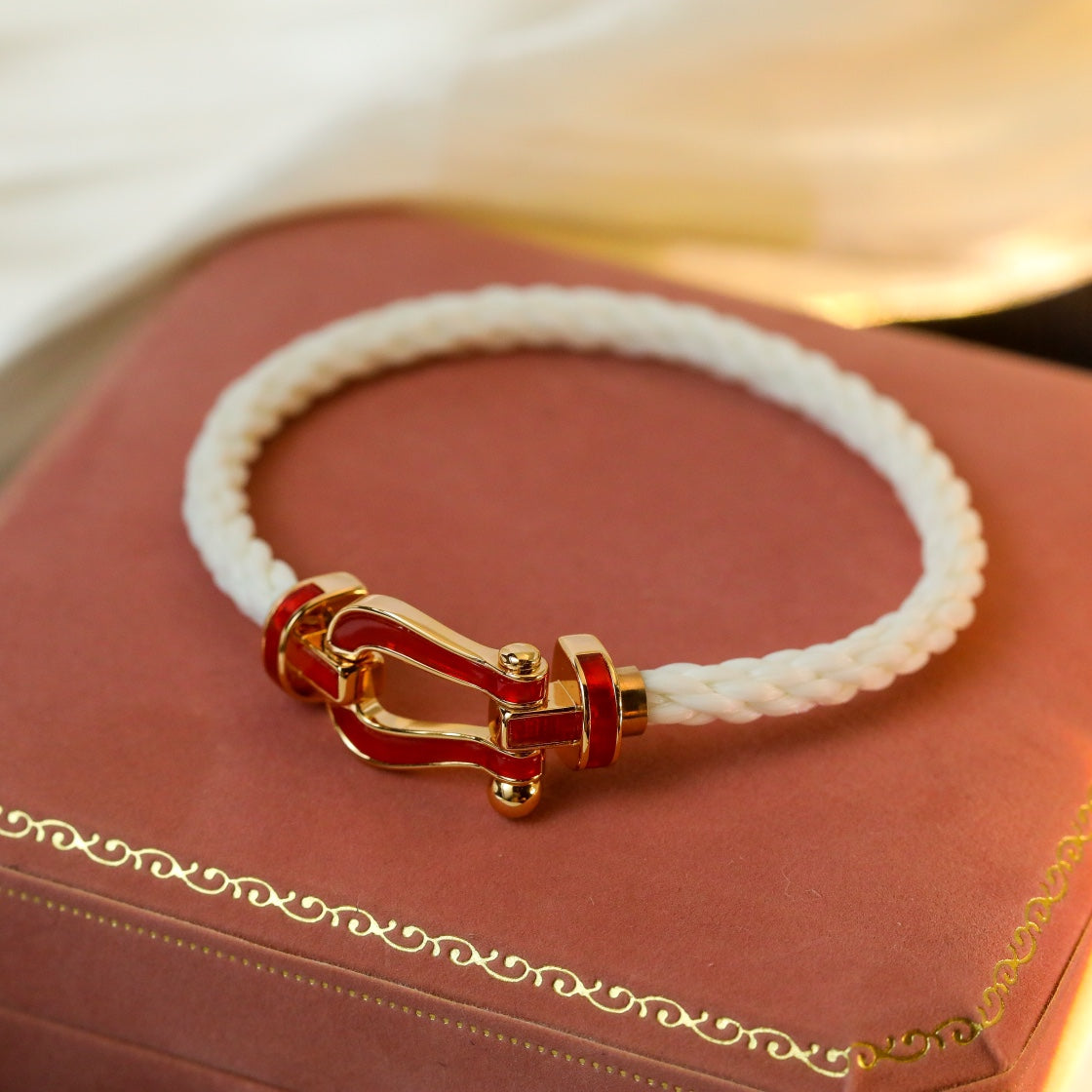 [moco jewelrys]FORCE 10 WHITE TEXTILE DIAMOND PAVED
