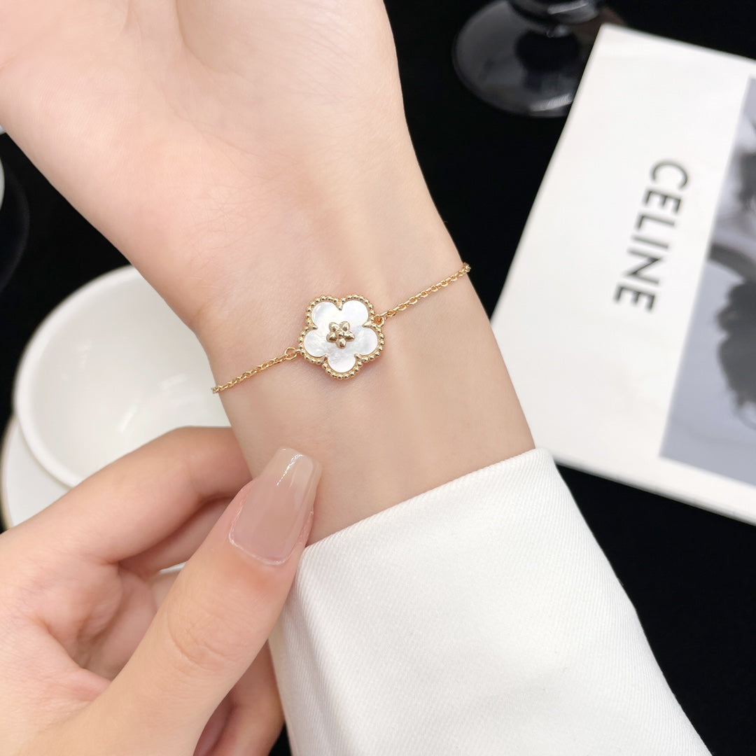 [moco jewelrys]LUCKY SPRING ROSE GOLD MOP BRACELET
