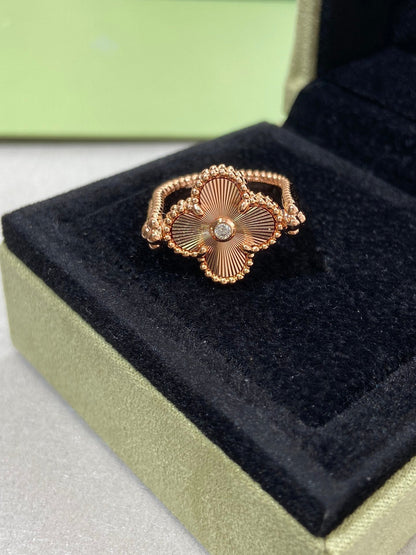[moco jewelrys]CLOVER RIVERSIBLE ROSE GOLD RING