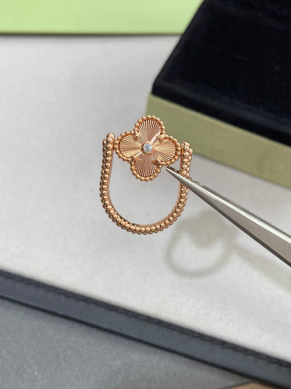 [moco jewelrys]CLOVER RIVERSIBLE ROSE GOLD RING