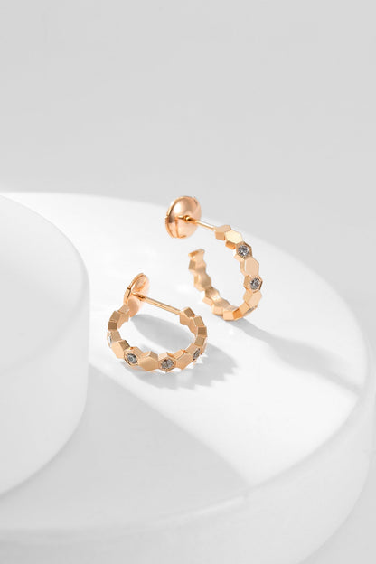 [moco jewelrys]BEE LOVE DIAMOND HOOP EARRINGS