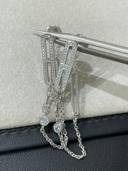 [moco jewelrys]CHAINE CHAOS DIAMOND DROP EARRINGS